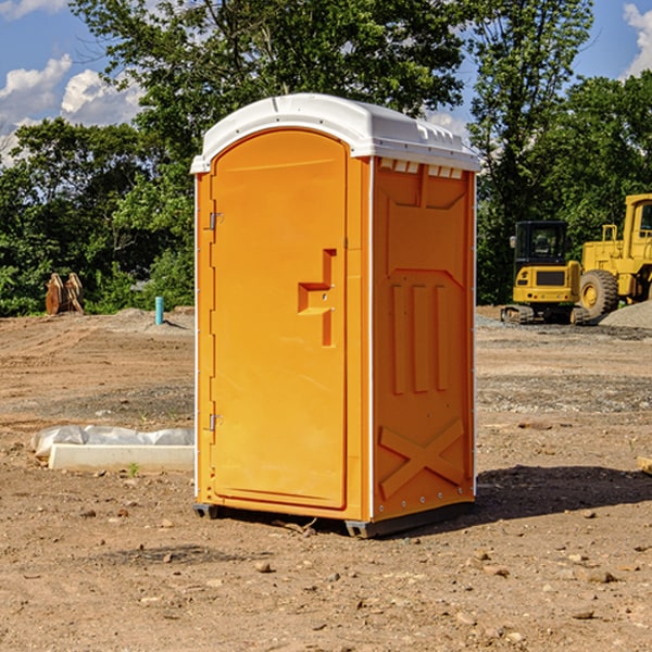 what is the cost difference between standard and deluxe portable restroom rentals in New Harmony